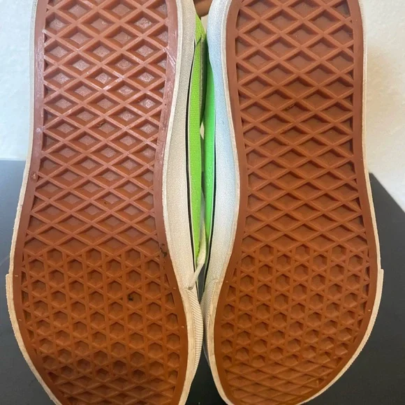 Neon green vans in perfect condition only worn once and are like new :) - Picture 8 of 11